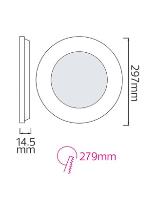 Світлодіодний світильник врізний Slim-24 24W 4200К HOROZ ELECTRIC 
056-003-0024-050