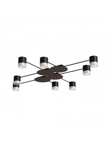 Світильник STARK CL-8/4-CRISTAL 8xGX53 BK, 1060х100мм, чорний, HOPFEN