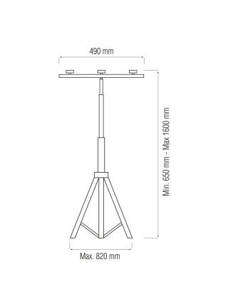 Підставка під прожектор подвійна TRIPOD DOUBLE HOROZ ELECTRIC 
107-001-0002-010