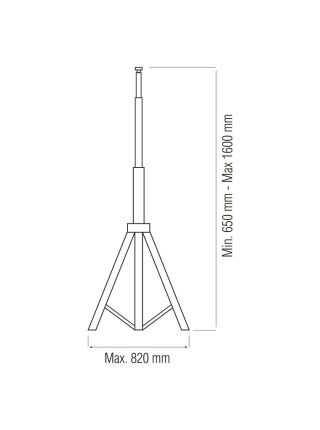 Підставка під прожектор одинарна TRIPOD SINGLE HOROZ ELECTRIC 
107-001-0001-010