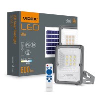 LED прожектор автономний VIDEX 600Lm 5000K Сенсорний (VLE-FSO-205-S) VLE-FSO-205-S - 542354