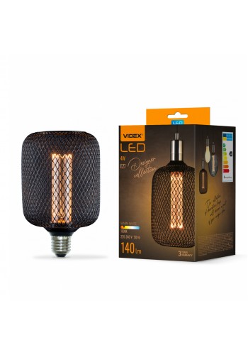 LED лампа VIDEX Filament VL-DBMC100162 4W E27 1800K Black Chainmail style VL-DBMC100162 - 484473