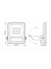 LED прожектор автономний VIDEX 600Lm 5000K Сенсорний (VLE-FSO-205-S) VLE-FSO-205-S - 542354