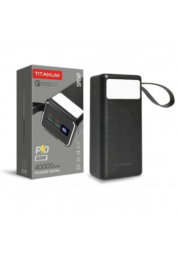 Повербанк 40000mAh TITANUM SP04P PD65W Black TPB-SP04P-B - 486491