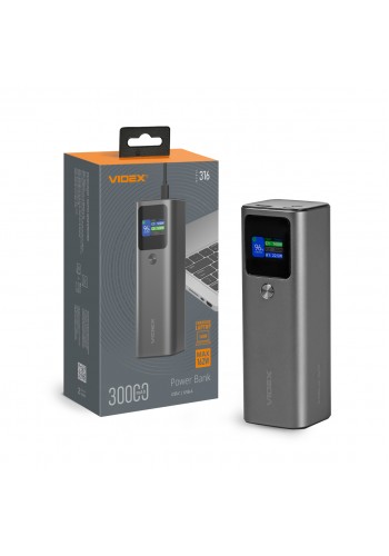 Повербанк 30000mAh VIDEX VPB-316 162W PD140W +Display VPB-316-G - 487146