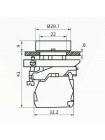 Кнопка Стоп FP4-BA42​​ 1NC червона без фіксації Промфактор