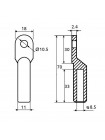 Наконечник мідний DT 035 Промфактор ( CL/CR-35-10 )