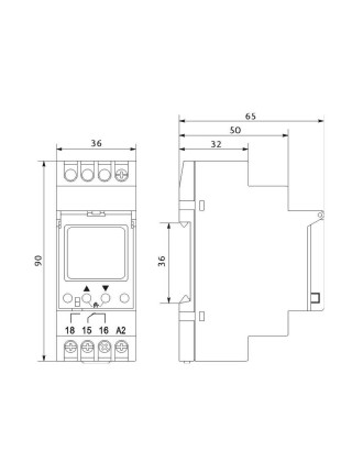 Одноканальне цифрове тижневе реле FRT14 71 220V Промфактор ( FRT14 71 )