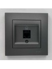 Розетка EL-BI VEGA антрацит матовий комп'ютерна 1-на CAT6 RJ45 ( 510-016700-247 )