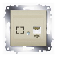 Розетка ELBI ZENA Silverline титан телефонна без рамки ( 609-011400-221 )
