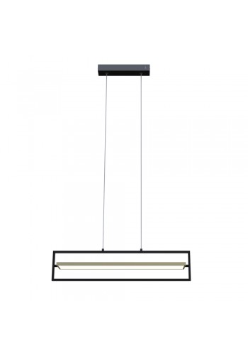 Світильник LED smart PRADA-P+пульт 90W 3000-5000K IP20 прямокутник чорно-золотий Violux ( 220745 )