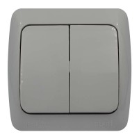 Вимикач EVA сірий 2кл IP54 ( 554-011500-202 )