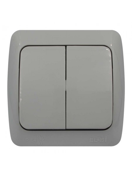 Вимикач EVA сірий 2кл IP54 ( 554-011500-202 )