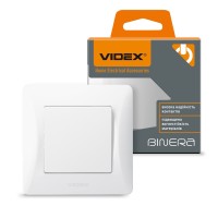 Вимикач одноклавішний білий VIDEX BINERA VF-BNSW1-W - 294858