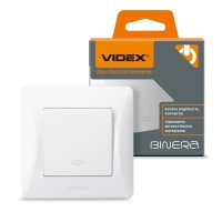 Вимикач одноклавішний проміжний білий VIDEX BINERA VF-BNSW1I-W - 295565