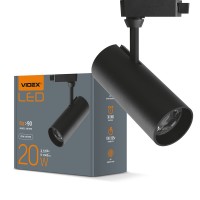 LED світильник трековий VIDEX 20W 4100K чорний VL-TR04-204B - 299396