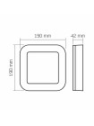 LED світильник ART IP65 квадратний VIDEX 15W 5000K Black VL-BHFS-155B - 485180