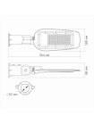 LED ліхтар вуличний VIDEX (поворотний) 100W 5000K Сірий