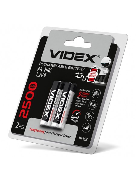 Акумулятори Videx HR6/AA 2500mAh double blister/2шт HR6/2500/2DB - 291802