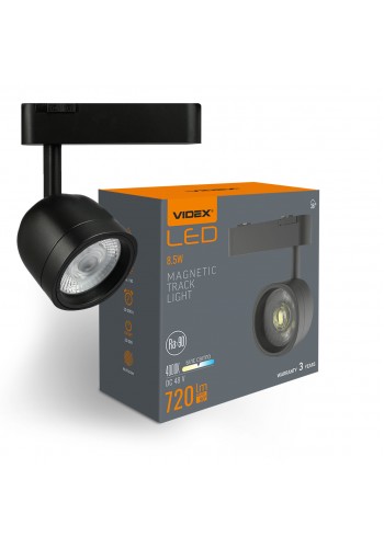 Світильник МАГНІТНИЙ трековий VIDEX LA76B 8.5W 4000K 48V Black VL-TRMS-LA76B - 485715