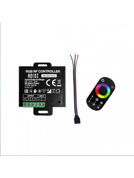 Контролер RGB для стрічки LED 216-432W 12V-24V IP20 6A HOROZ ELECTRIC 
100-002-0432-010