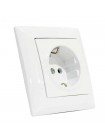 Розетка одинарна з заземленням біла TINA HOROZ ELECTRIC 112-005-0009-010