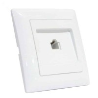Розетка телефонна біла TINA HOROZ ELECTRIC 
112-005-0011-010