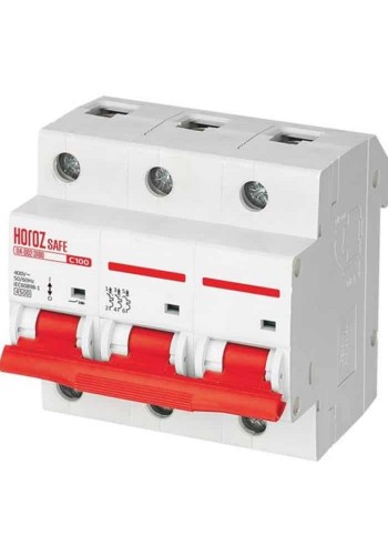 Автоматичний вимикач SAFE 100А 3P С HOROZ ELECTRIC 114-002-3100-010