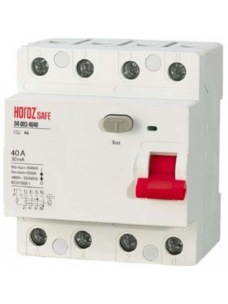 ПЗВ SAFE 40А 4P HOROZ ELECTRIC 
114-003-4040-010