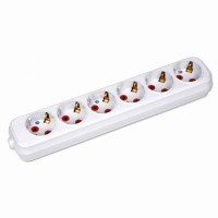 Колодка 6 гнізда з заземленням HOROZ ELECTRIC 
200-600-601
