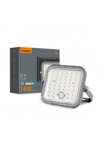 LED прожектор автономний VIDEX VL-FSO4-205-S 1400Lm 5000K VL-FSO4-205-S - 486927