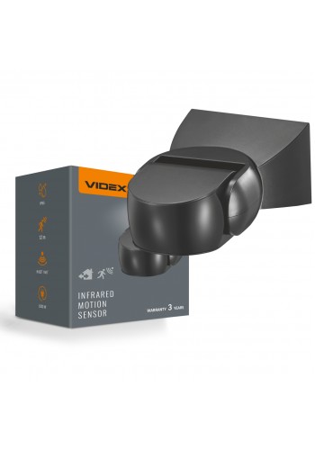 Датчик руху та освітленості VIDEX VL-SPW15B 220V 1200W IP65 інфрачервоний чорний VL-SPW15B - 488518