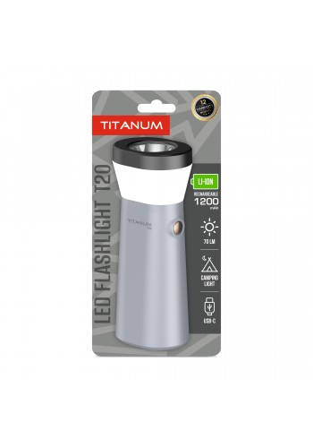 Портативний світлодіодний ліхтарик TITANUM TLF-T20 70Lm Gray TLF-T20 - 489874