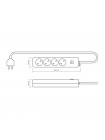Мережевий подовжувач VIDEX ONCORD б/з 4п 5м з кнопкою White VF-PD45-W - 488273
