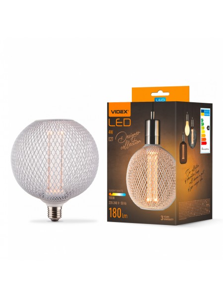 LED лампа VIDEX Filament VL-DWMC125150 4W E27 1800K White Chainmail style VL-DWMC125150 - 484459