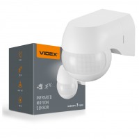 Датчик руху та освітленості VIDEX VL-SPW11W 220V 800W IP44 інфрачервоний білий VL-SPW11W - 488501