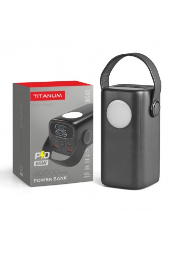 Повербанк 40000mAh TITANUM WC40 PD65W Black TPB-WC40-B - 486996