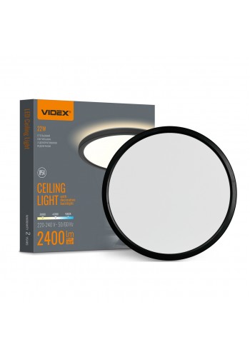 LED світильник з декоративною підсвіткою VIDEX DL5R 22W 3000K-4000K-5000K Black VL-DL5R-22CB - 487344