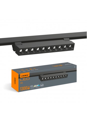 LED світильник трековий VIDEX TR06 15W 4100K 220V чорний VL-TR06-154B - 486279