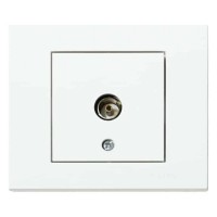Розетка ТВ прохідна біла GRANO OVIVO 
400-010300-224