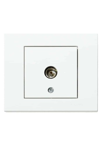 Розетка ТВ прохідна біла GRANO OVIVO 400-010300-224