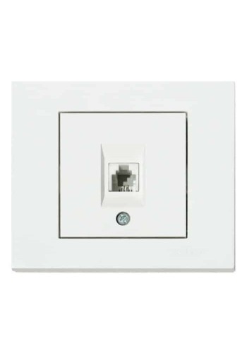 Розетка телефонна біла GRANO OVIVO 400-010300-221