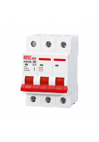 Автоматичний вимикач SAFE 63А 3P С HOROZ ELECTRIC 114-002-3063-010
