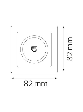 Розетка телефонна біла TINA HOROZ ELECTRIC 
112-005-0011-010