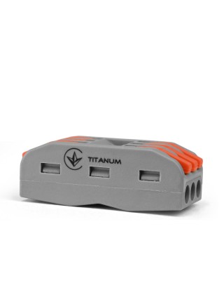 Клемник швидкого монтажу 3+3п сірий PA (TF-KNG-223) TITANUM TF-KNG-223 - 607359