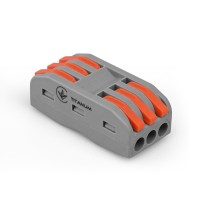 Клемник швидкого монтажу 3+3п сірий PA (TF-KNG-223) TITANUM TF-KNG-223 - 607359