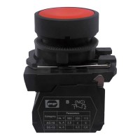 Кнопка Стоп FP5-AA42 1NC червона без фіксації пластик Промфактор