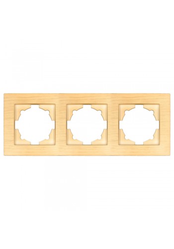 Рамка ELBI VEGA Woodline клен 3-на (510-012700-227)
