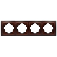 Рамка ELBI ZENA Woodline червоне дерево 4-на ( 500-012900-228 )