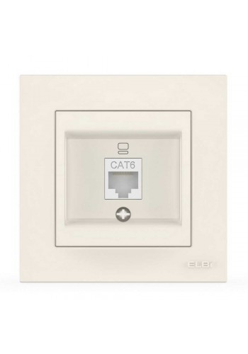 Розетка EL-BI VEGA біла комп'ютерна 1-на CAT6 RJ45 ( 510-010200-247 )